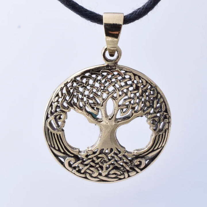 Solid bronze tree of life pendant