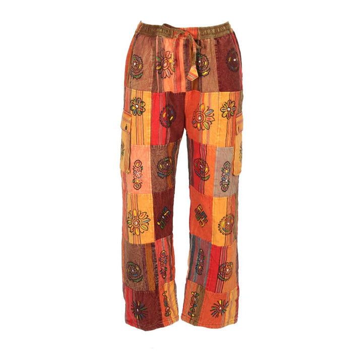Patchwork Fleece Lined Trousers