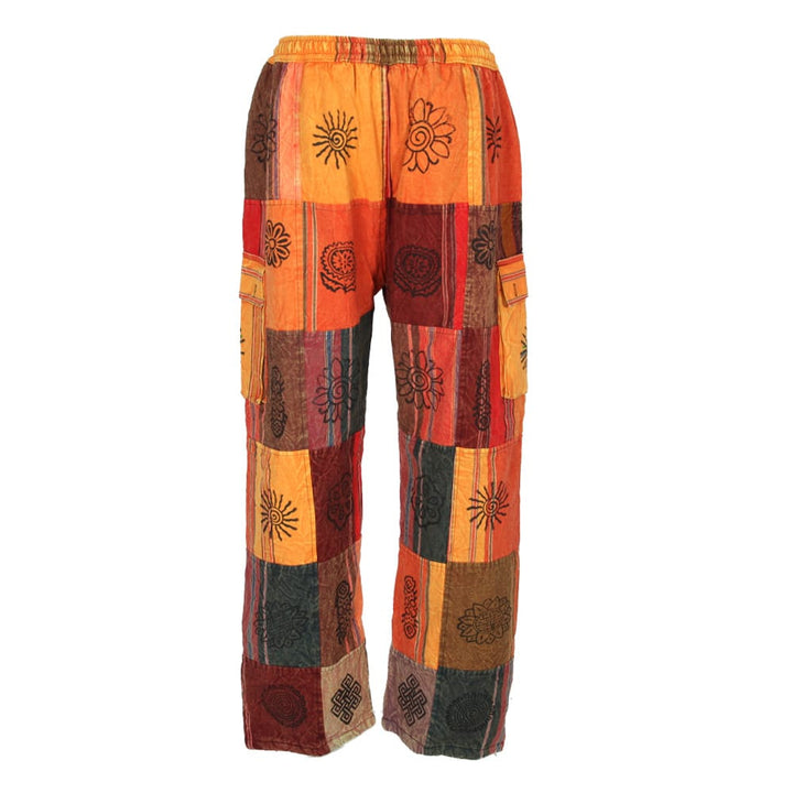 Patchwork Fleece Lined Trousers