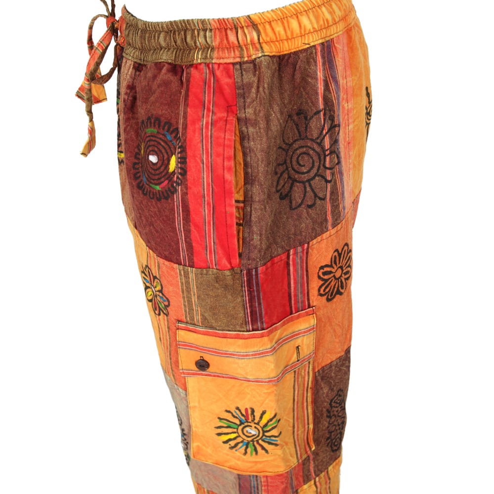 Patchwork Fleece Lined Trousers