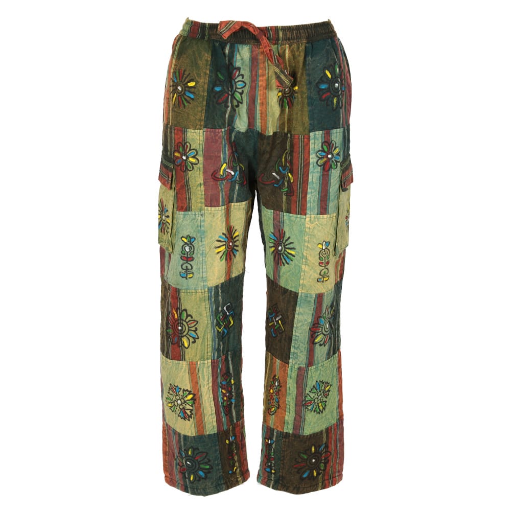 Patchwork Fleece Lined Trousers