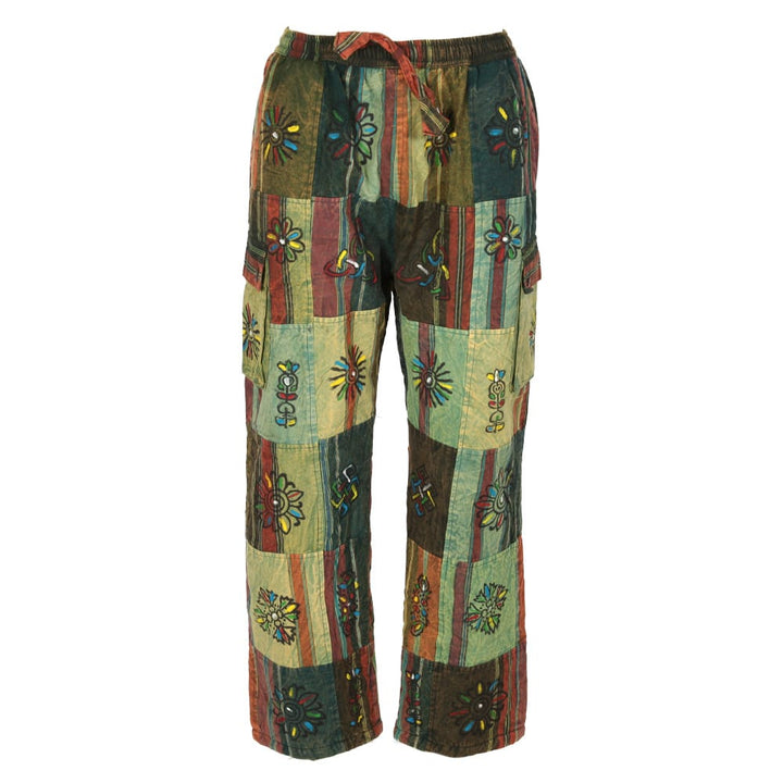 Patchwork Fleece Lined Trousers