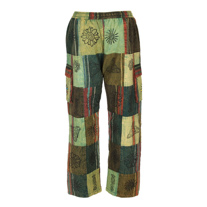 Patchwork Fleece Lined Trousers