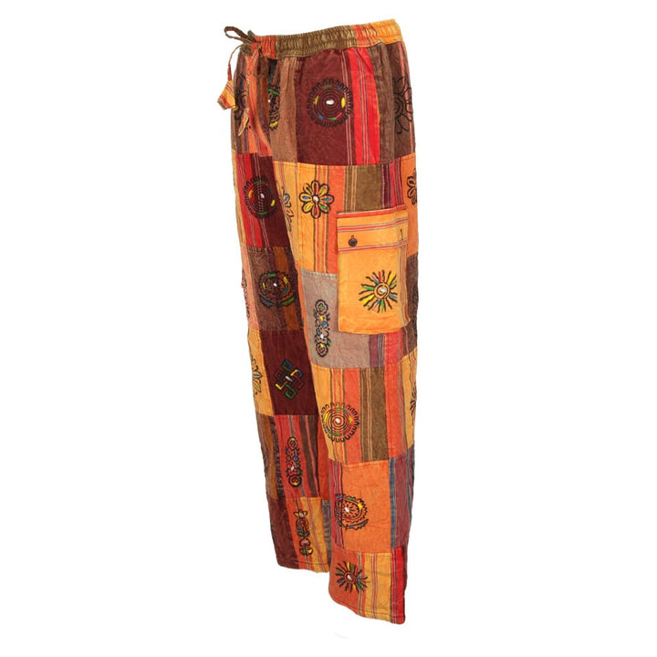 Patchwork Fleece Lined Trousers