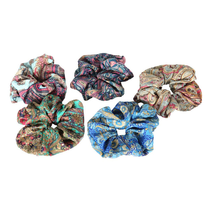 Recycled Sari Paisley Scrunchie