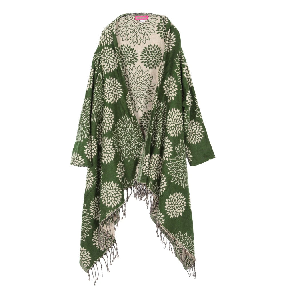 Open Fleece Blanket Wrap Cardigan