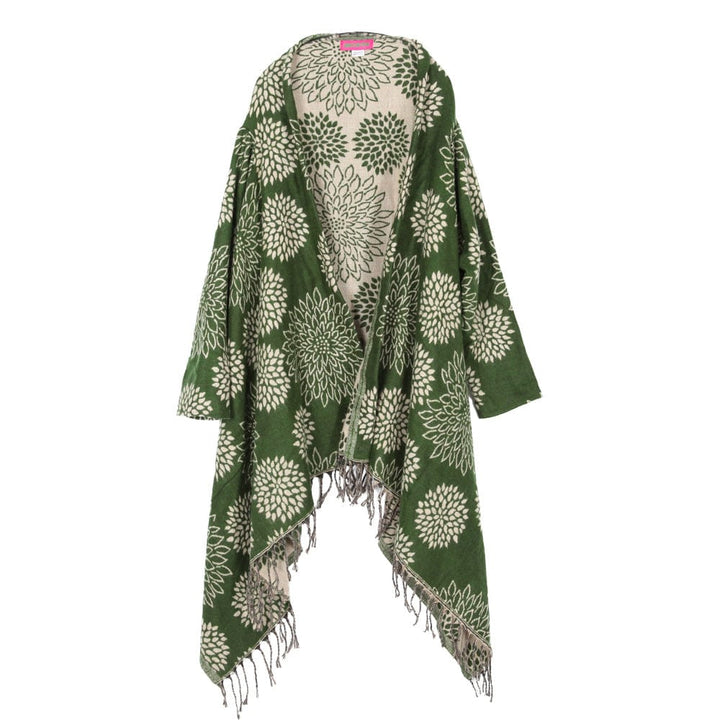 Open Fleece Blanket Wrap Cardigan