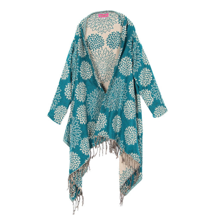 Open Fleece Blanket Wrap Cardigan