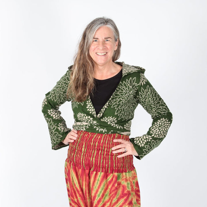 Hooded Fleece Tie top