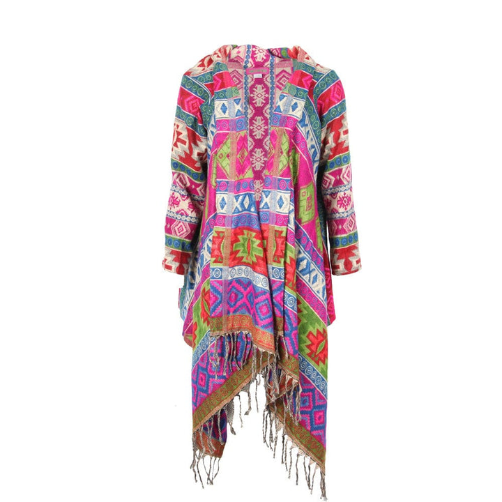 Geometric Open Blanket Wrap Cardigan