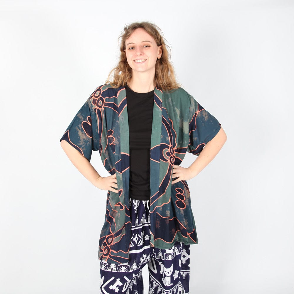 Abstract Print Bali Shrug