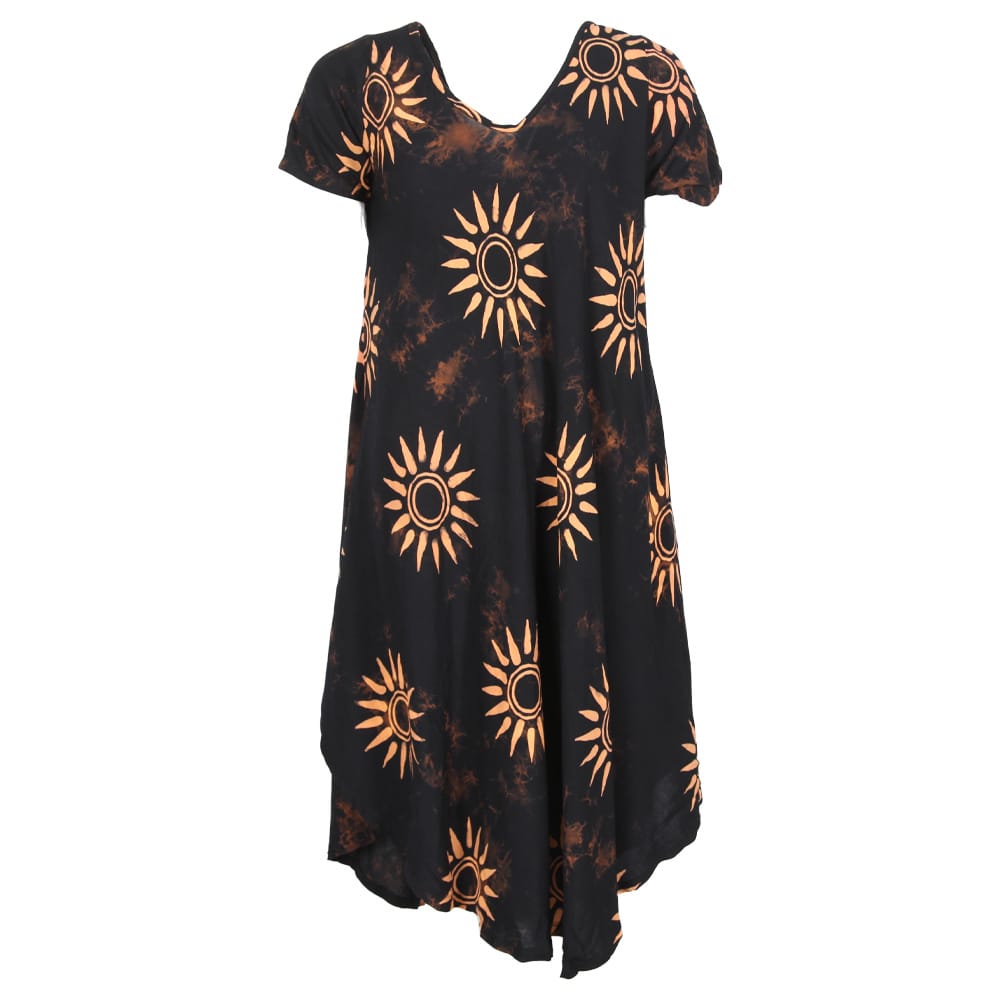 Cap Sleeve Circle Hem Midi Dress