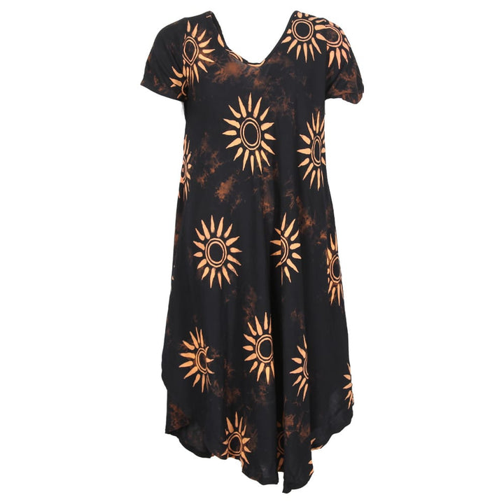 Cap Sleeve Circle Hem Midi Dress