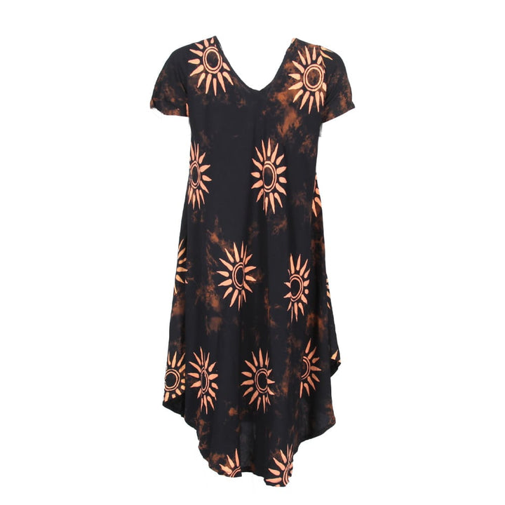 Cap Sleeve Circle Hem Midi Dress