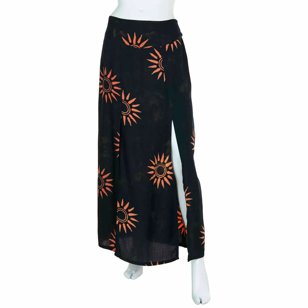 Sun Double Split Maxi Skirt