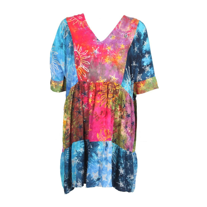 Patchwork Campur Smock Dress