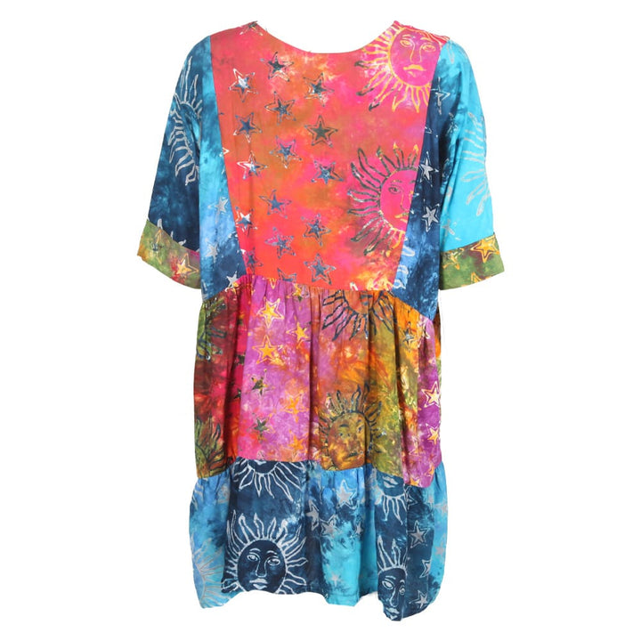 Patchwork Campur Smock Dress