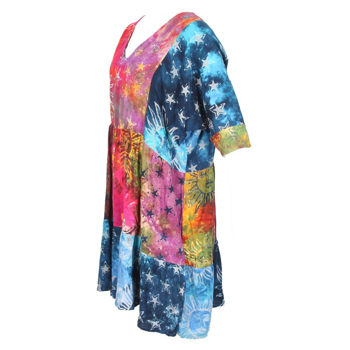Patchwork Campur Smock Dress