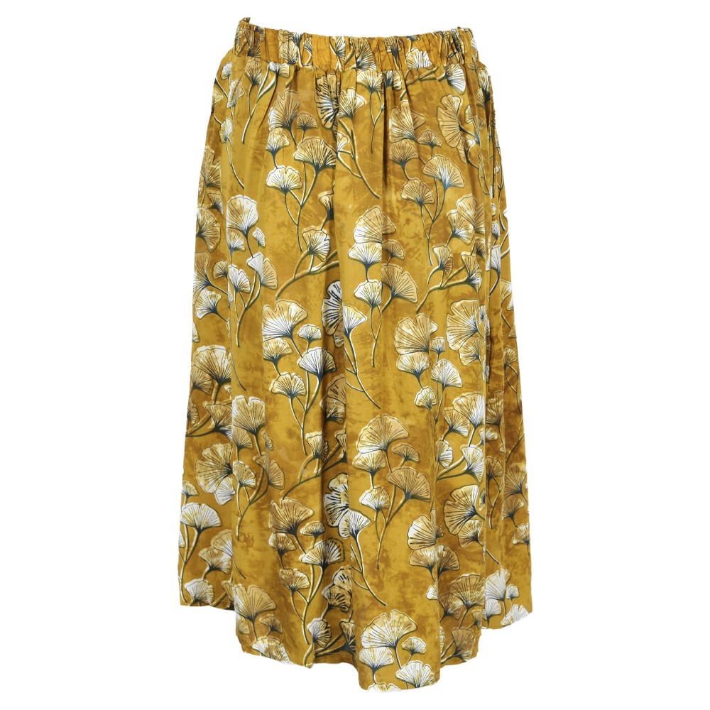 Ginkgo Leaf Button Skirt
