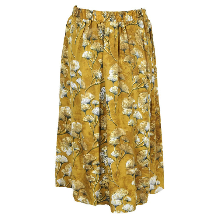 Ginkgo Leaf Button Skirt