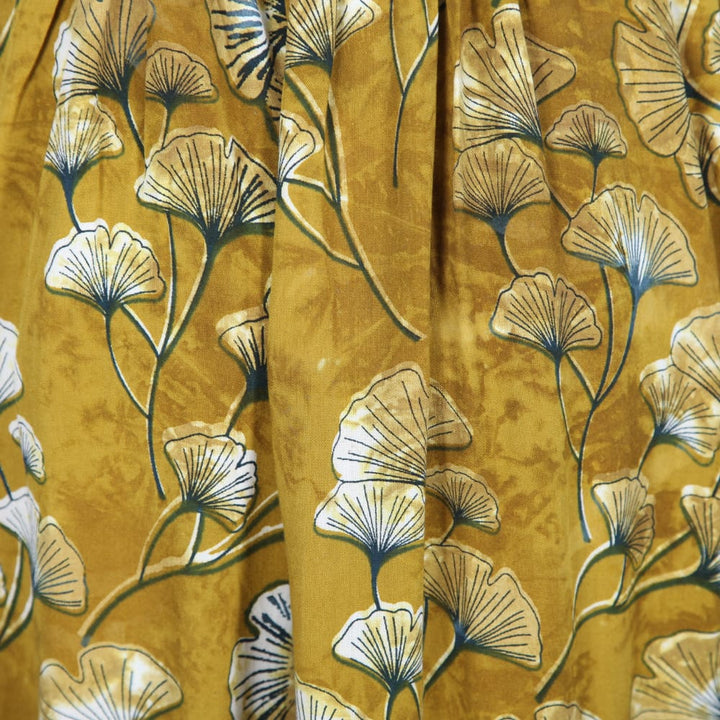 Ginkgo Leaf Button Skirt