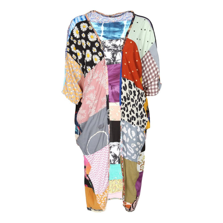 Upcycled Long Patchwork Shrug