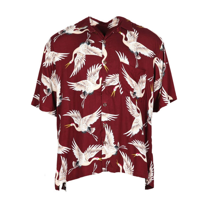 Oversize Crane Print Shirt
