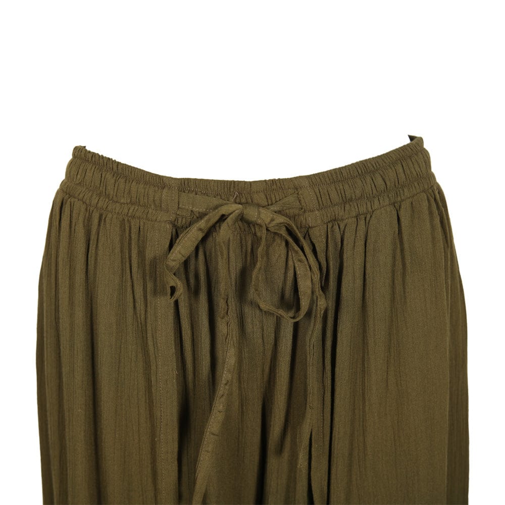 Crinkle Faux Wrap Palazzo Pants