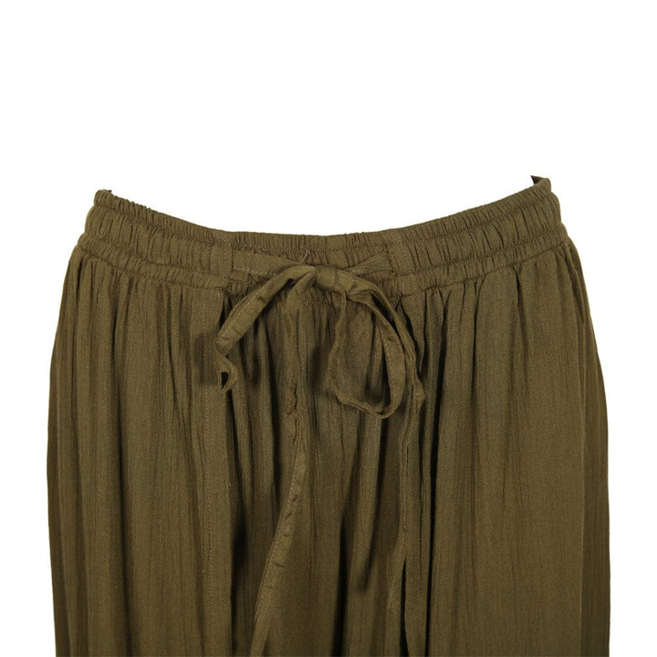 Crinkle Faux Wrap Palazzo Pants