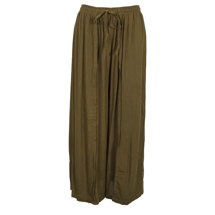 Crinkle Faux Wrap Palazzo Pants