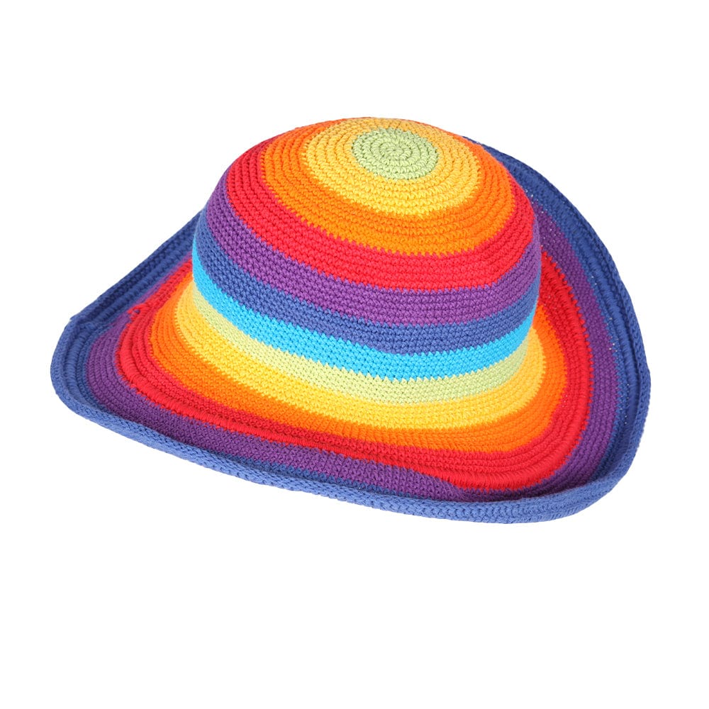 Rainbow Crochet Sun Hat