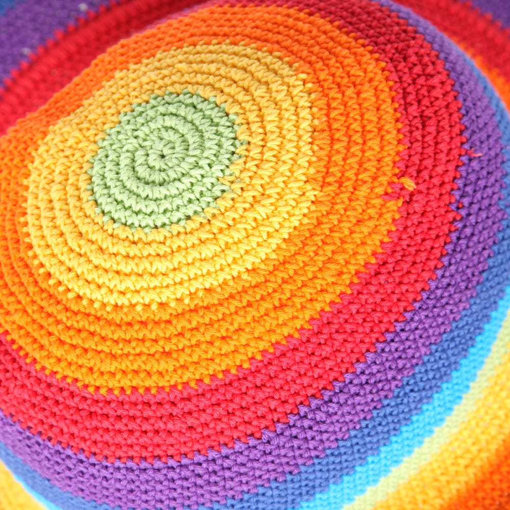 Rainbow Crochet Sun Hat