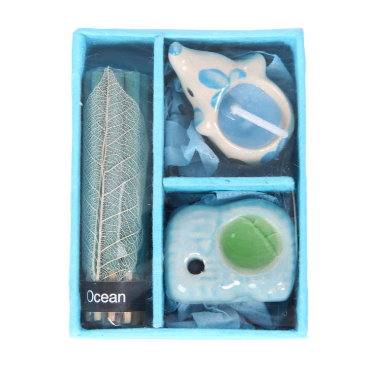 Mini Elephant Candle & Incense Gift Set
