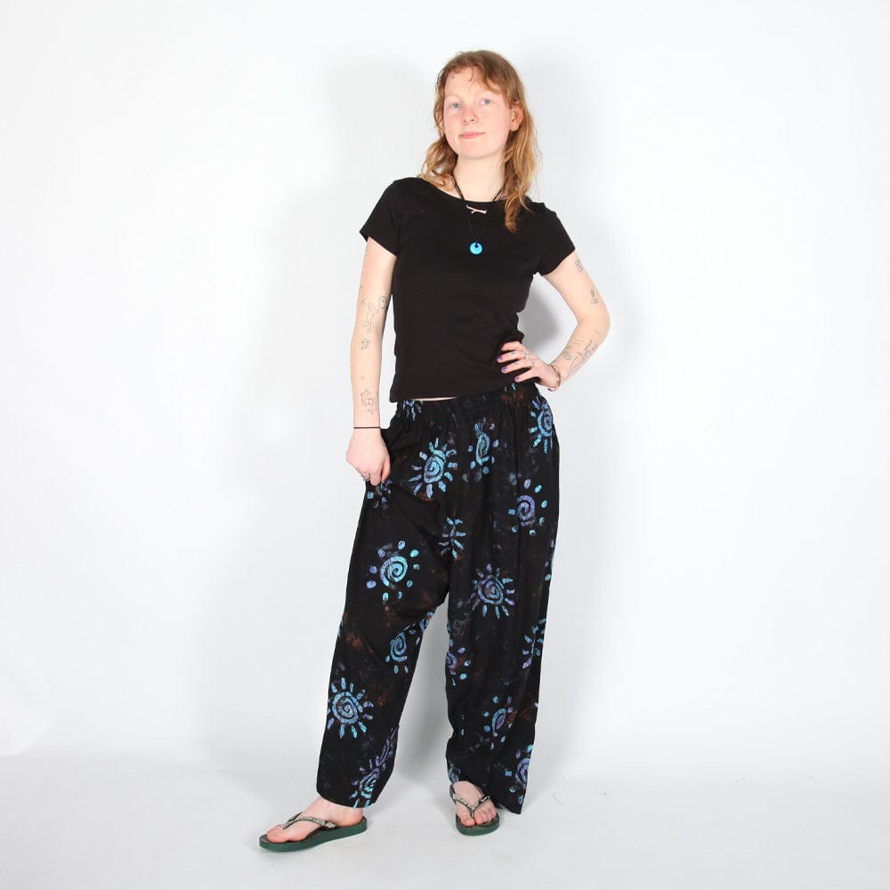 Spiral Sun Pattern Trousers