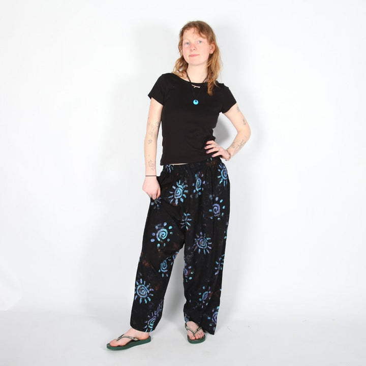 Spiral Sun Pattern Trousers