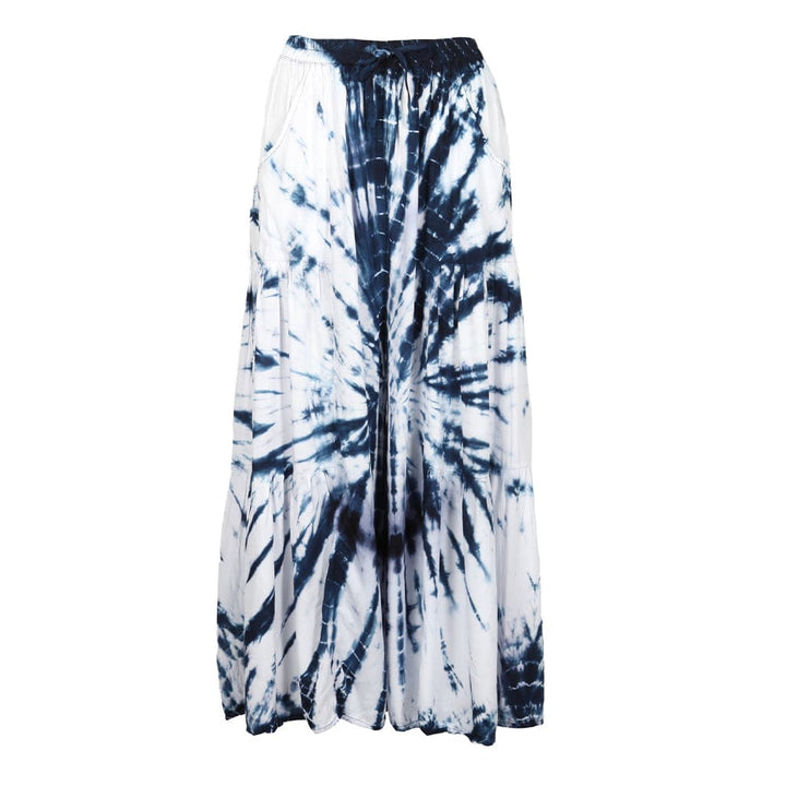 Tiered Tie Dye Wide Leg Trousers