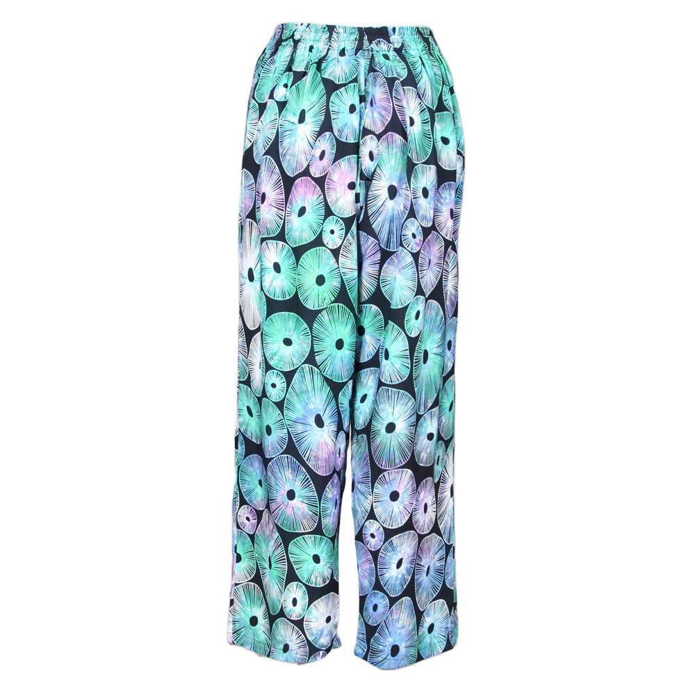 Aqua Coral Print Trousers