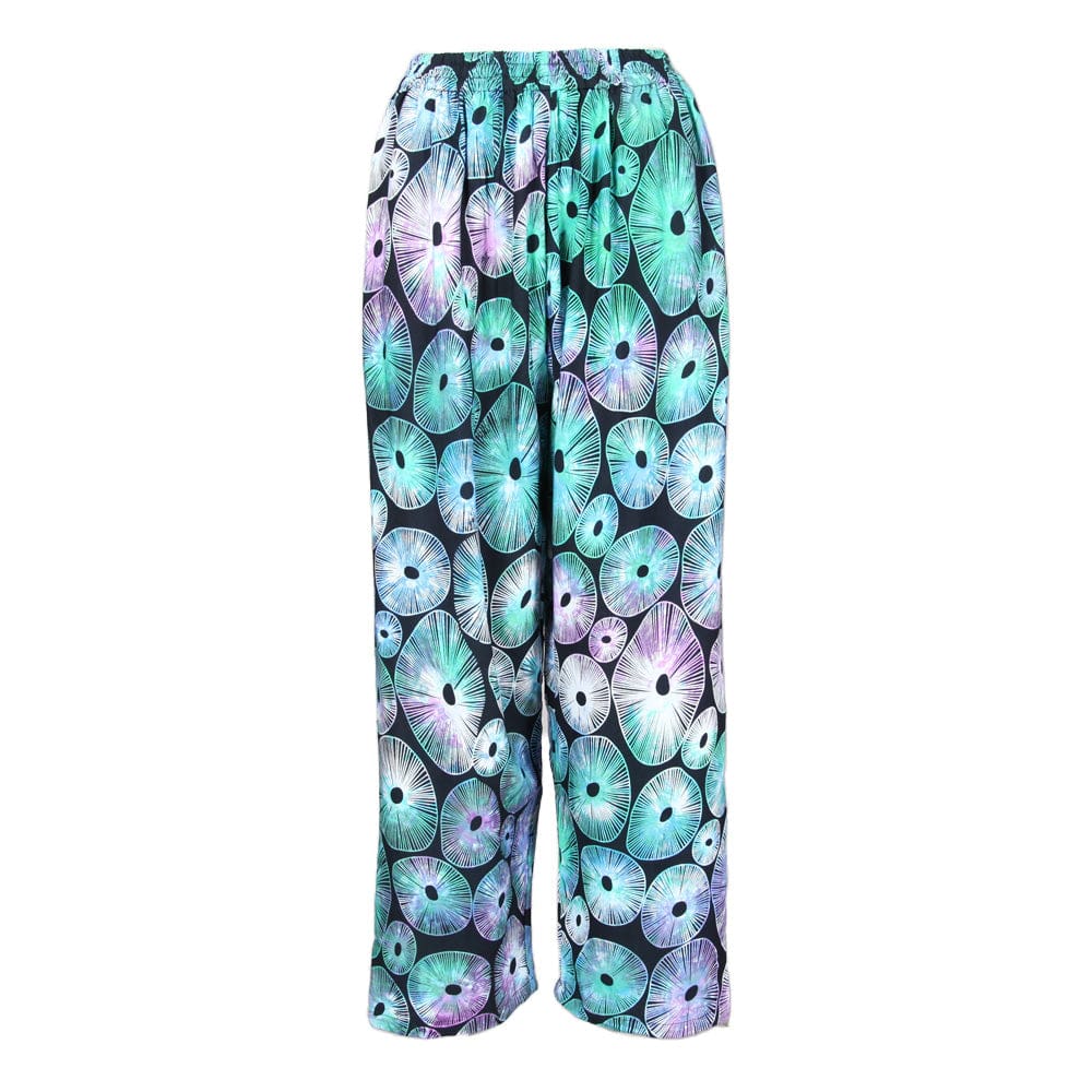 Aqua Coral Print Trousers
