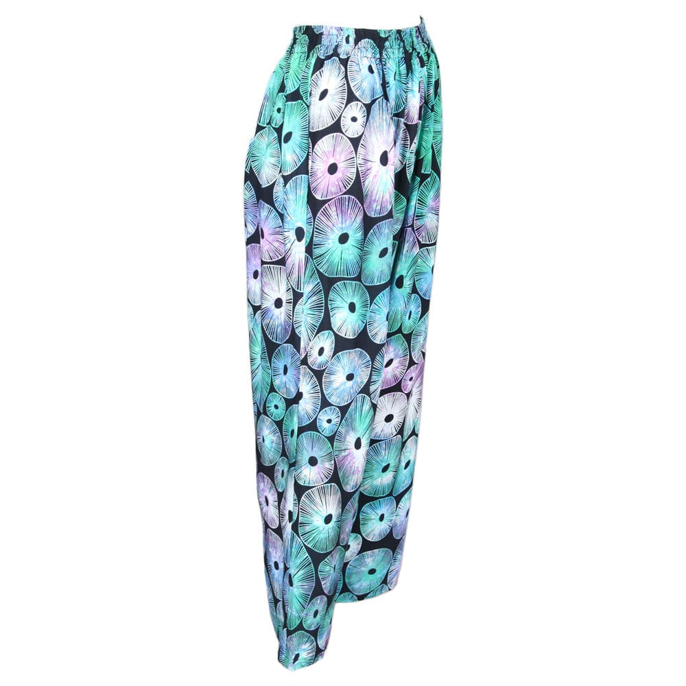 Aqua Coral Print Trousers