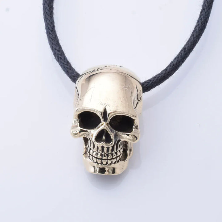 Solid bronze Skull pendant