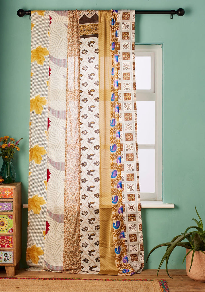 Recycled Sari Curtain Panel