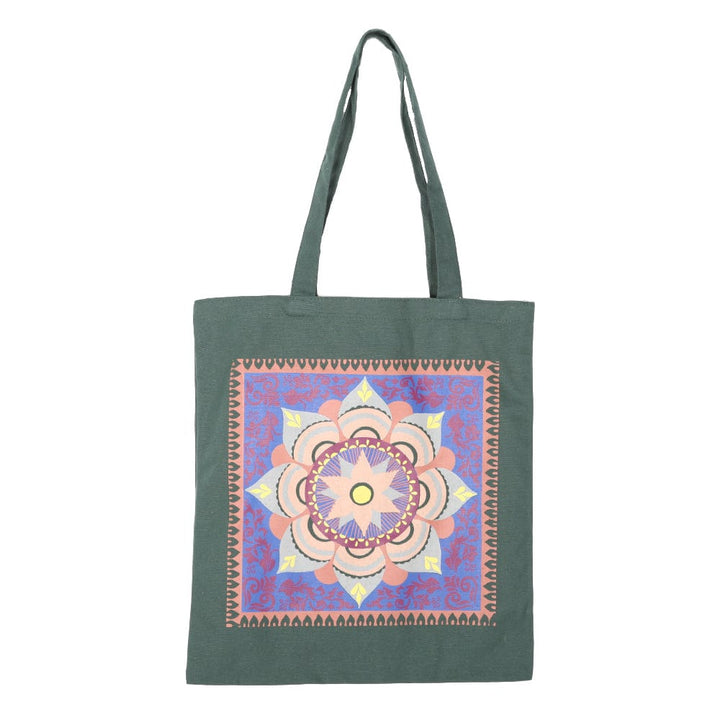 Urban Backwoods Hamsa Cotton Shopper Bag – Reusable Hipster Tote With Photorealistic Print