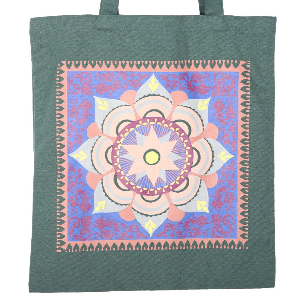 Green Mandala Tote Bag