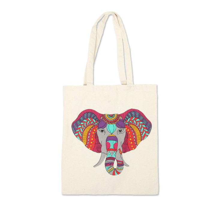 Mandala Elephant Tote Bag