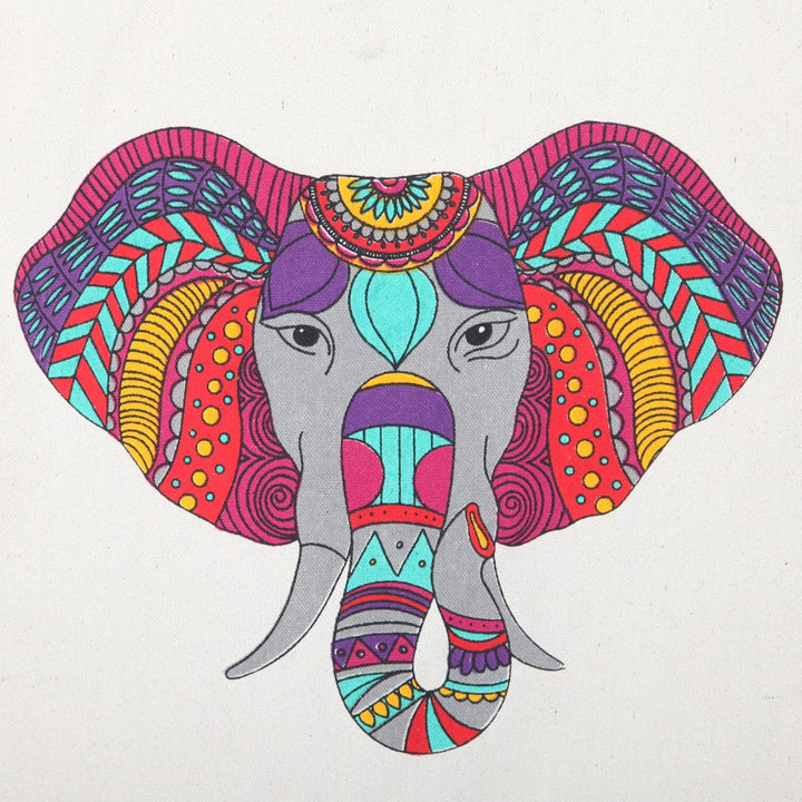 Mandala Elephant Tote Bag