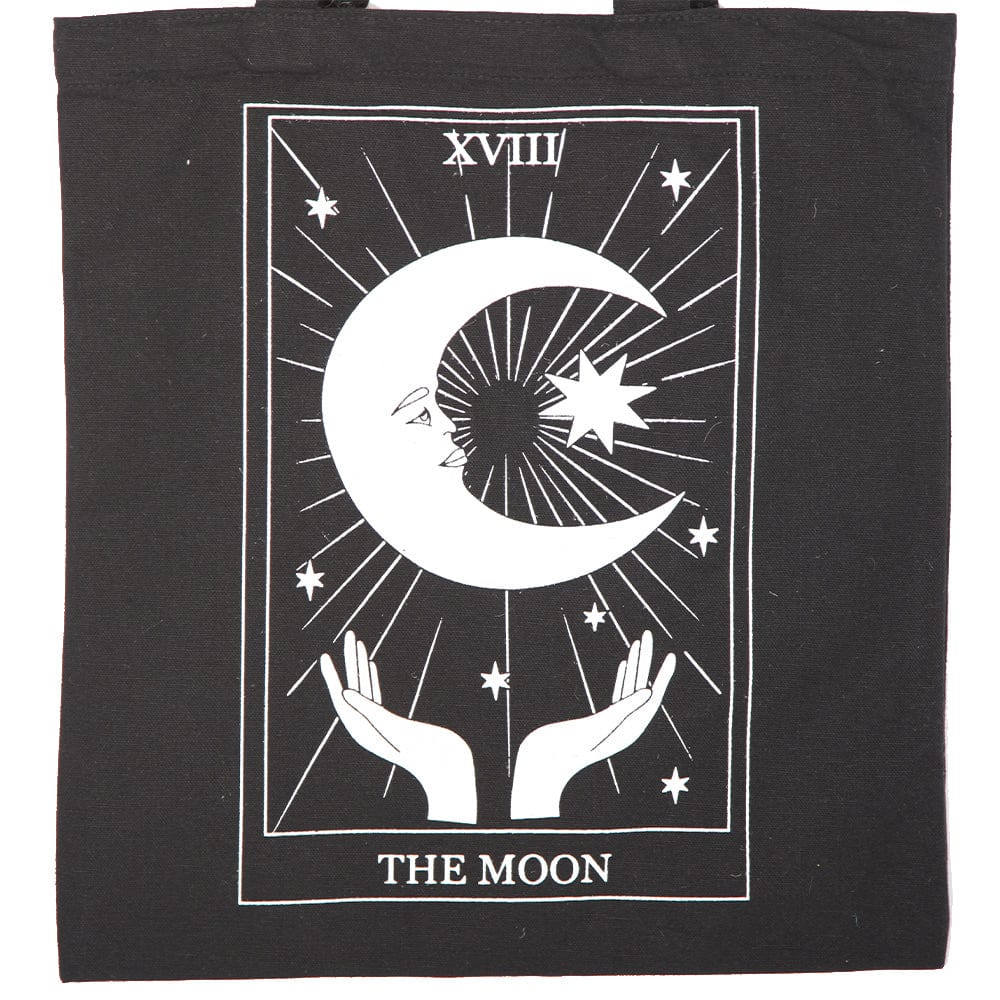 GXVUIS Tarot Sun & Moon Canvas Tote Bag – Reusable Grocery Bag, 13.7x15.7 Inches, 100% Cotton