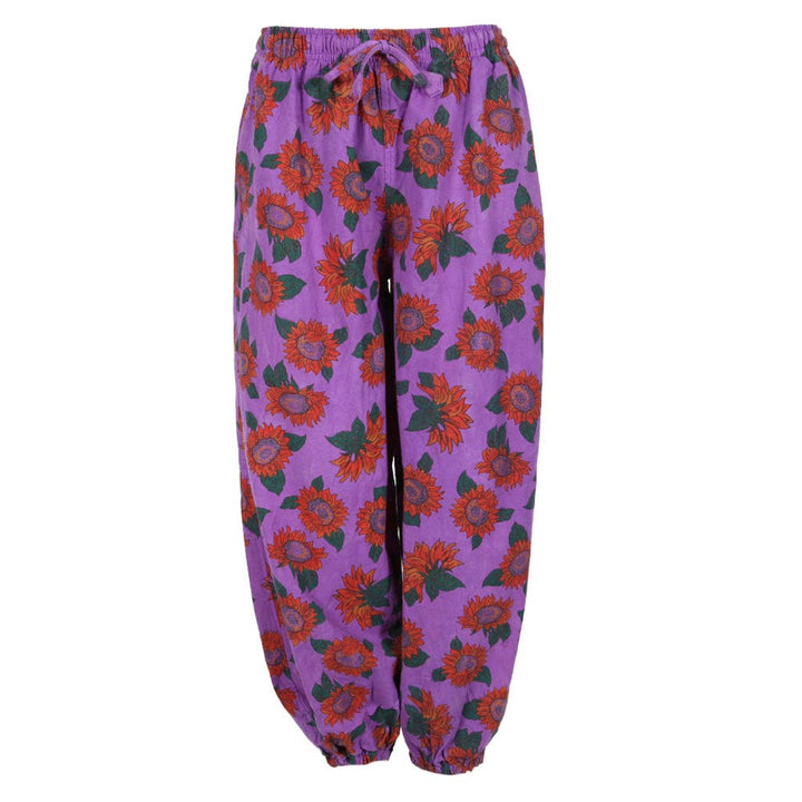Sunflower Print Genie Pants