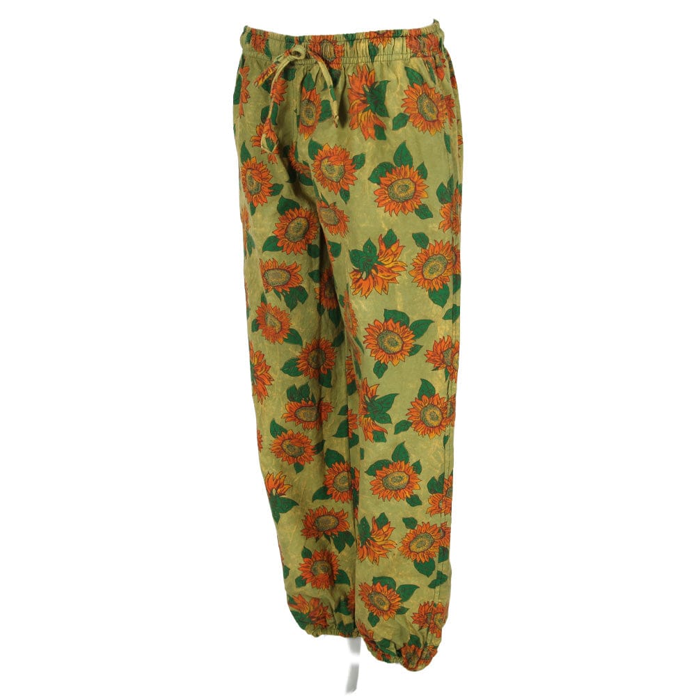 Sunflower Print Genie Pants