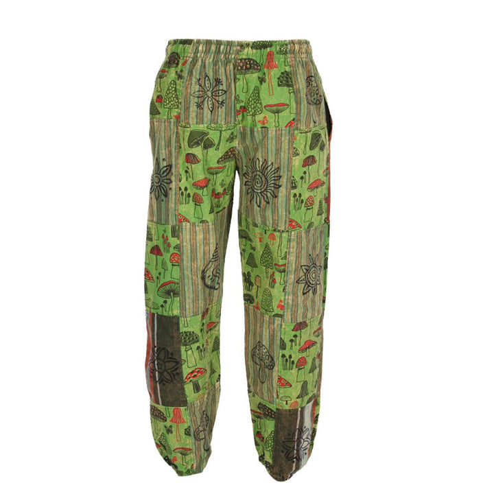 Patchwork Mushroom Print Trousers