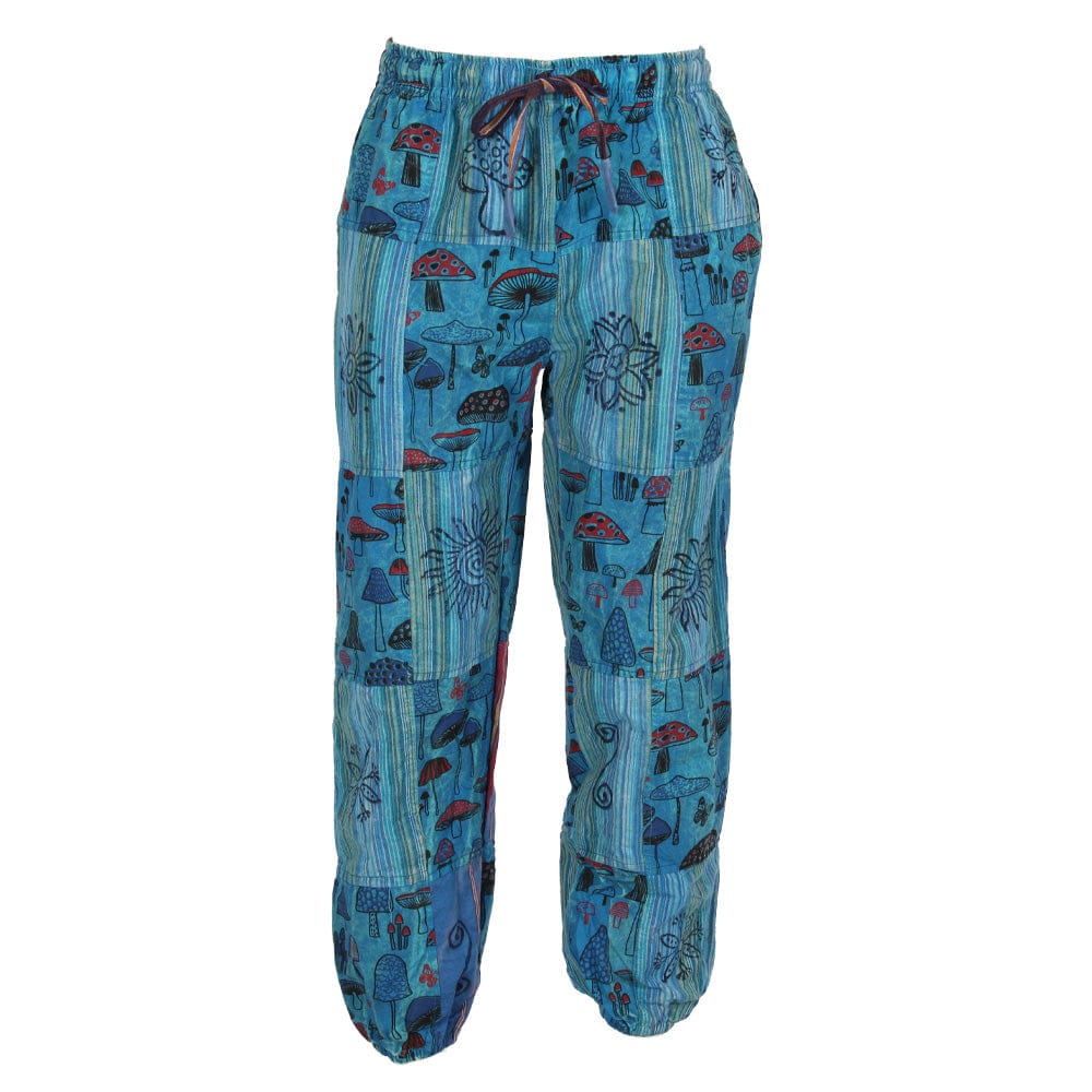 Patchwork Mushroom Print Trousers